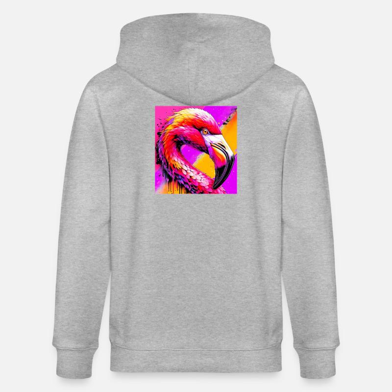 Flamingo - Stanley/Stella Unisex Bio-Kapuzenjacke CULTIVATOR  - Grau meliert