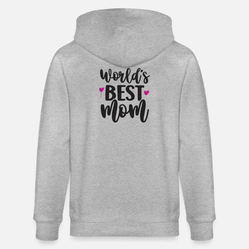 Die beste Mutter der Welt - Stanley/Stella Unisex Bio-Kapuzenjacke CULTIVATOR  - Grau meliert