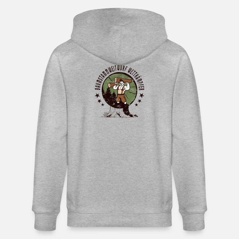 Compétiteurs de lancer de tronc d’arbre - Veste à capuche bio CULTIVATOR Stanley/Stella Unisexe - gris chiné