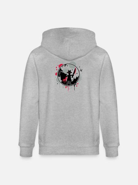 Le loup et la chèvre - Veste à capuche bio CULTIVATOR Stanley/Stella Unisexe - gris chiné