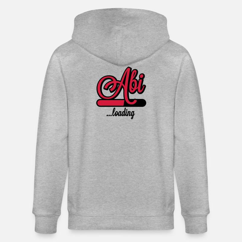 Abi loading | Abitur wird geladen - Veste à capuche bio CULTIVATOR Stanley/Stella Unisexe - gris chiné