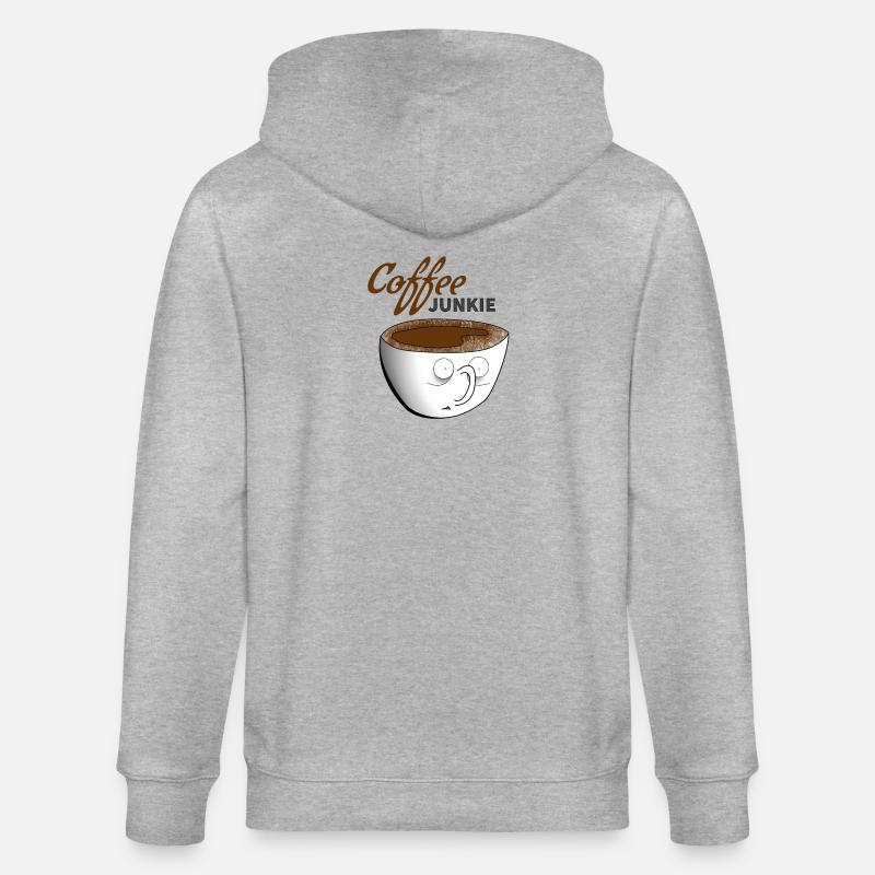 Café Junkie - Veste à capuche bio CULTIVATOR Stanley/Stella Unisexe - gris chiné