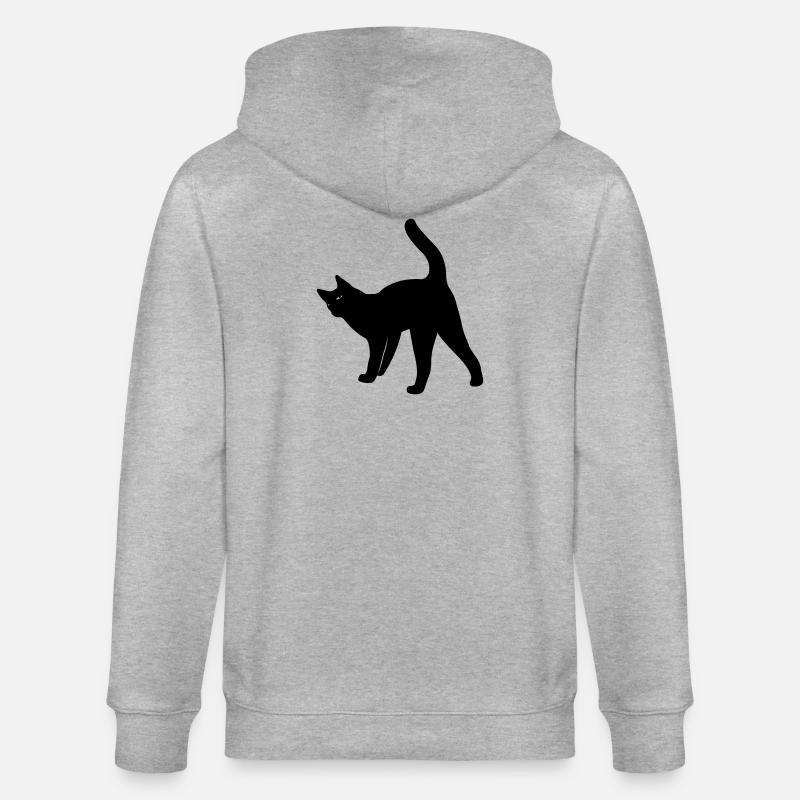 Chat chat - Veste à capuche bio CULTIVATOR Stanley/Stella Unisexe - gris chiné