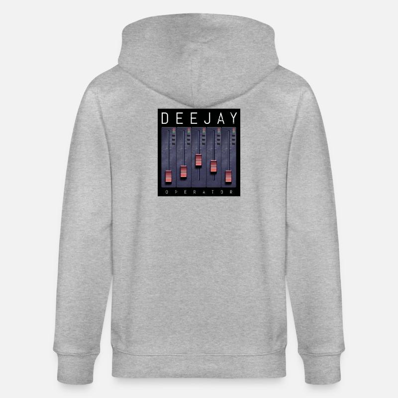Deejay Operator Fader-Design - Stanley/Stella Unisex Bio-Kapuzenjacke CULTIVATOR  - Grau meliert