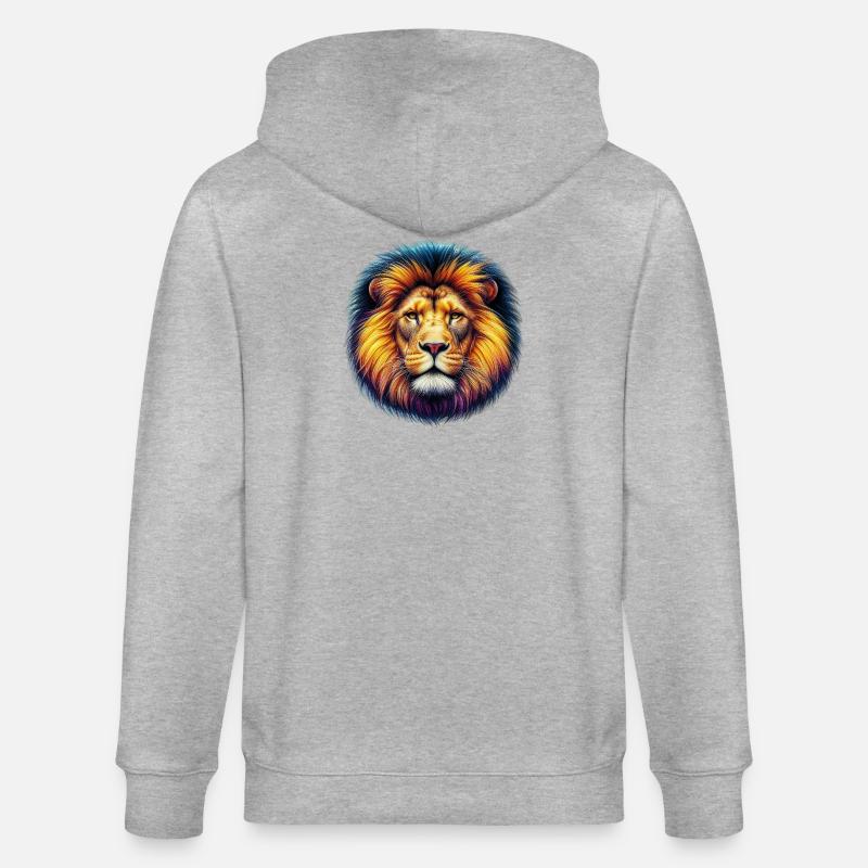 Lion - Veste à capuche bio CULTIVATOR Stanley/Stella Unisexe - gris chiné