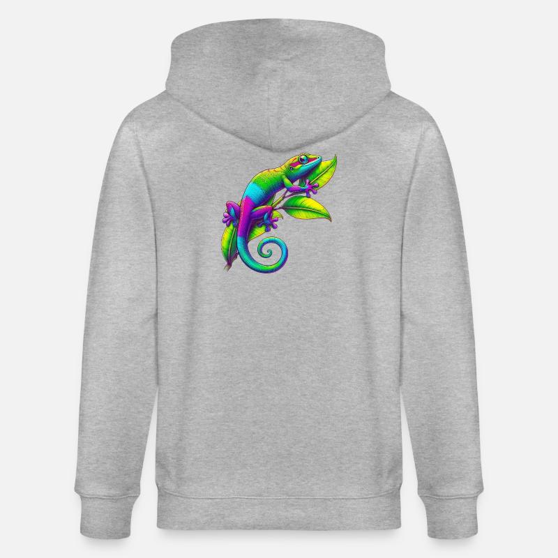 Gecko - Veste à capuche bio CULTIVATOR Stanley/Stella Unisexe - gris chiné