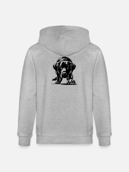 Labrador - Stanley/Stella CULTIVATOR Unisex Organic Hooded Jacket - heather grey