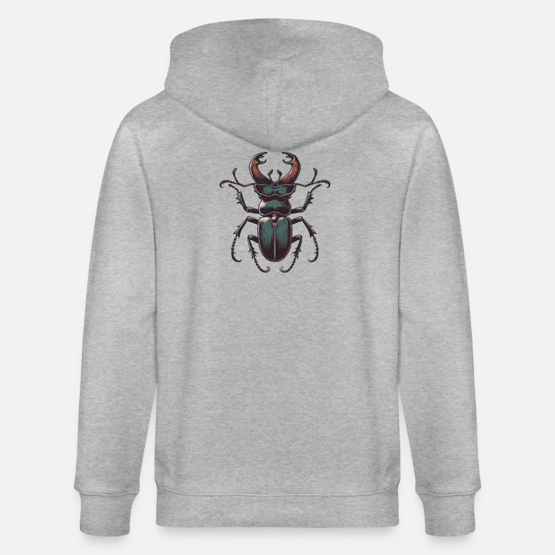 Cerf-volant - Veste à capuche bio CULTIVATOR Stanley/Stella Unisexe - gris chiné