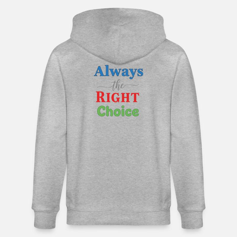 Conception typographique multicolore vive - Veste à capuche bio CULTIVATOR Stanley/Stella Unisexe - gris chiné