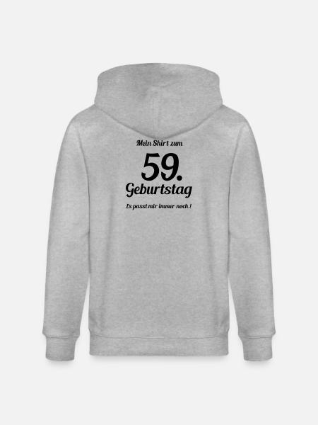 Passt seit 59 - Stanley/Stella Unisex Bio-Kapuzenjacke CULTIVATOR - Grau meliert