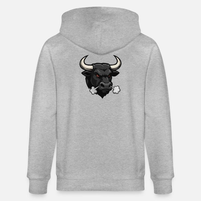 Fumée de Taureau Sombre - Veste à capuche bio CULTIVATOR Stanley/Stella Unisexe - gris chiné