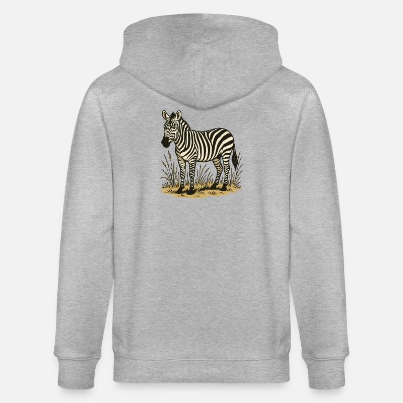 Zèbre - Veste à capuche bio CULTIVATOR Stanley/Stella Unisexe - gris chiné