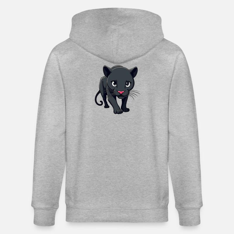 Panthère - Veste à capuche bio CULTIVATOR Stanley/Stella Unisexe - gris chiné