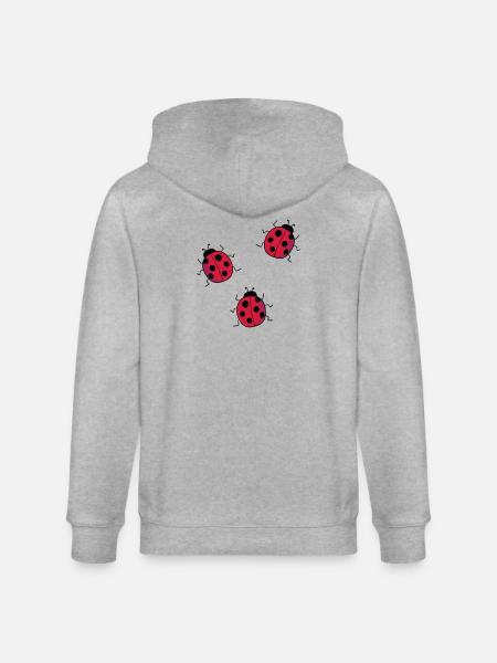 ladybug - Stanley/Stella CULTIVATOR Unisex Organic Hooded Jacket - heather grey