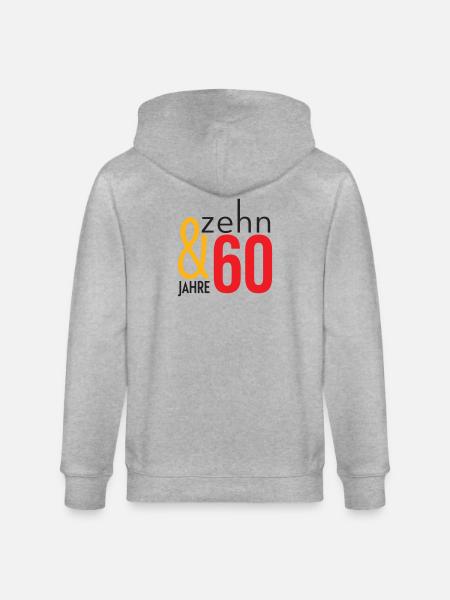 Not 70 - sixty-ten! - Stanley/Stella CULTIVATOR  Unisex Organic Hooded Jacket - heather grey
