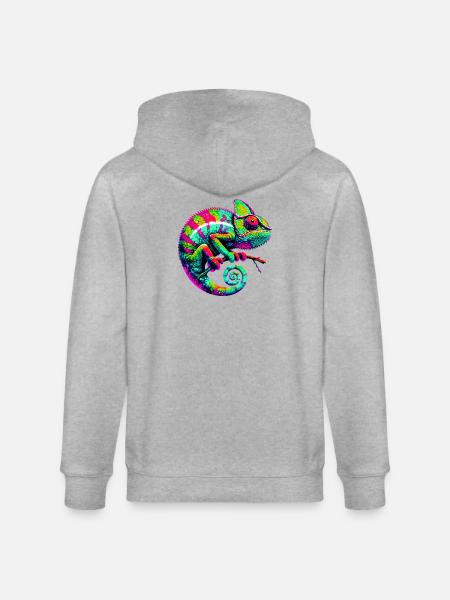 Chamäleon - Stanley/Stella Unisex Bio-Kapuzenjacke CULTIVATOR - Grau meliert