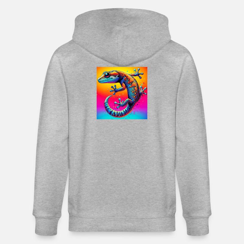 Gecko - Stanley/Stella Unisex Bio-Kapuzenjacke CULTIVATOR  - Grau meliert