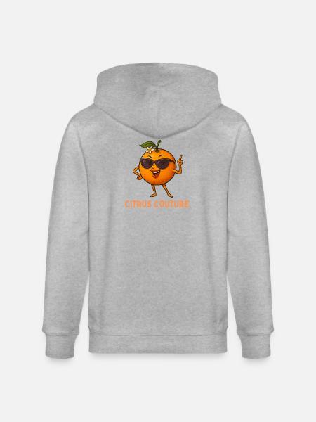 Sun Orange Couture - Stanley/Stella CULTIVATOR Unisex Organic Hooded Jacket - heather grey