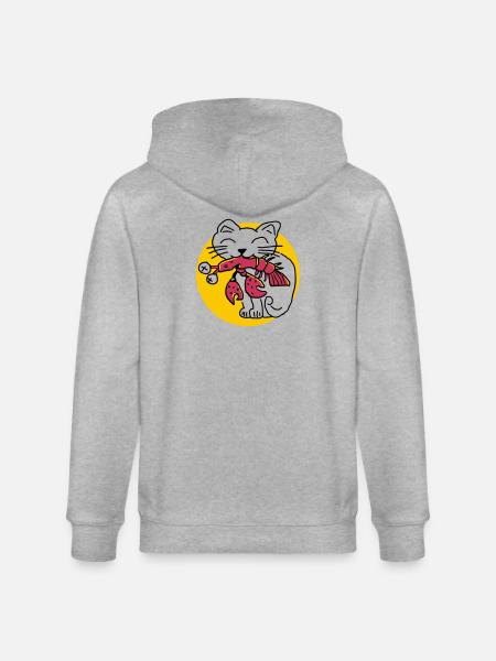 CancerCat - Stanley/Stella Unisex Bio-Kapuzenjacke CULTIVATOR - Grau meliert