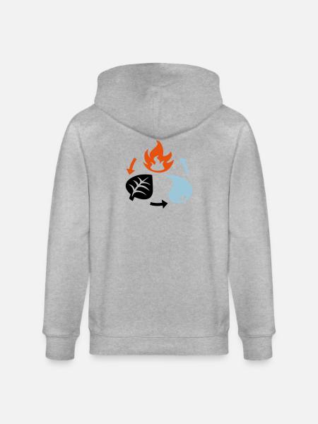 Feu, eau, éléments végétaux - Veste à capuche bio CULTIVATOR Stanley/Stella Unisexe - gris chiné