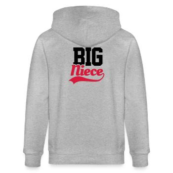 Big Niece - Stanley/Stella CULTIVATOR  Unisex Organic Hooded Jacket - heather grey - Back - Luana (180cm)