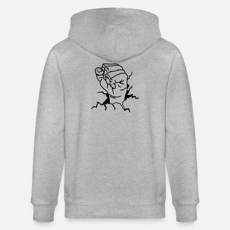 FAUST - Stanley/Stella Unisex Bio-Kapuzenjacke CULTIVATOR  - Grau meliert