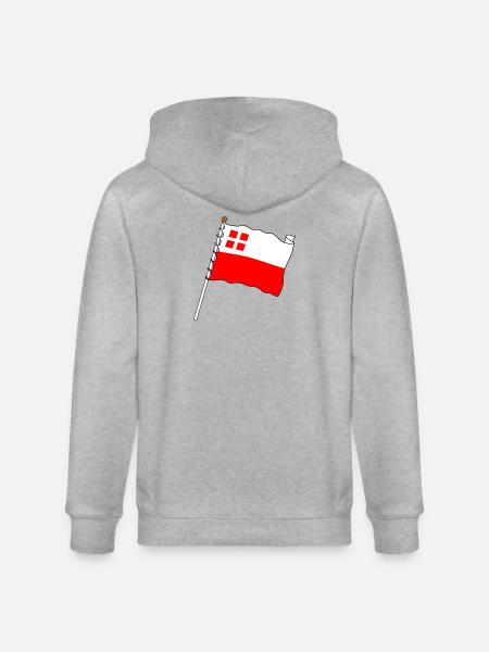 Flag province Utrecht - Stanley/Stella CULTIVATOR Unisex Organic Hooded Jacket - heather grey