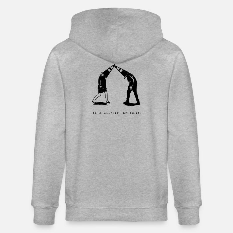 Restez idiot | parce que pourquoi pas - Veste à capuche bio CULTIVATOR Stanley/Stella Unisexe - gris chiné