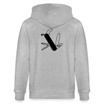 Couteau de survie - Veste à capuche bio CULTIVATOR Stanley/Stella Unisexe - gris chiné - Dos - Luana (180cm)