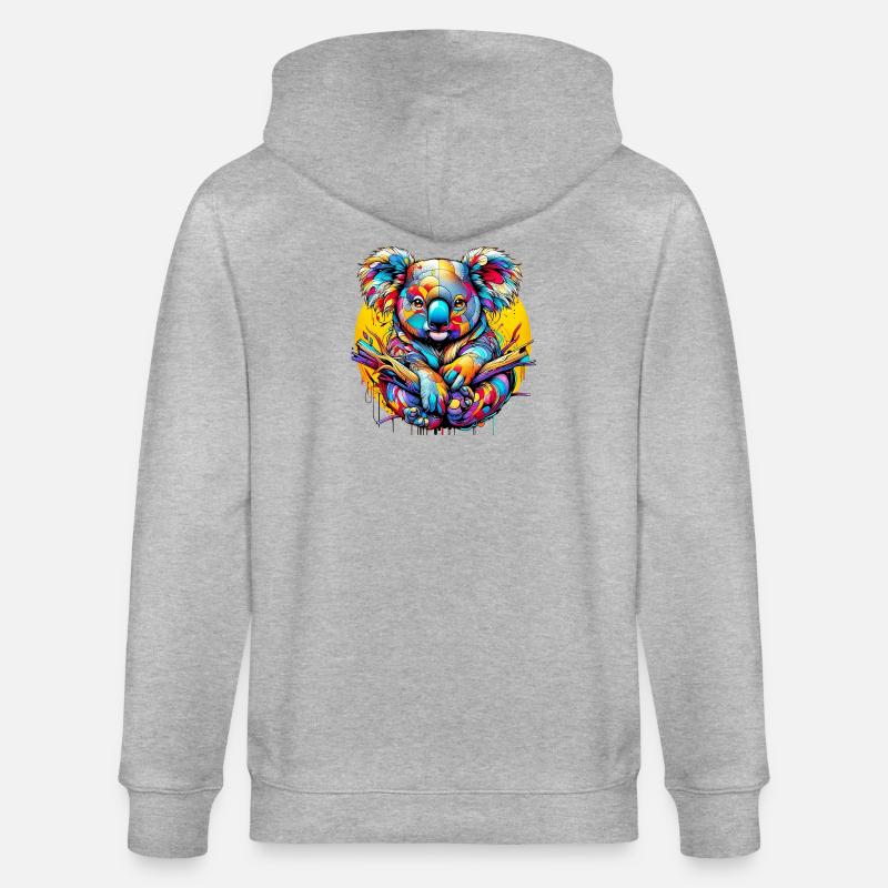 Koala - Veste à capuche bio CULTIVATOR Stanley/Stella Unisexe - gris chiné