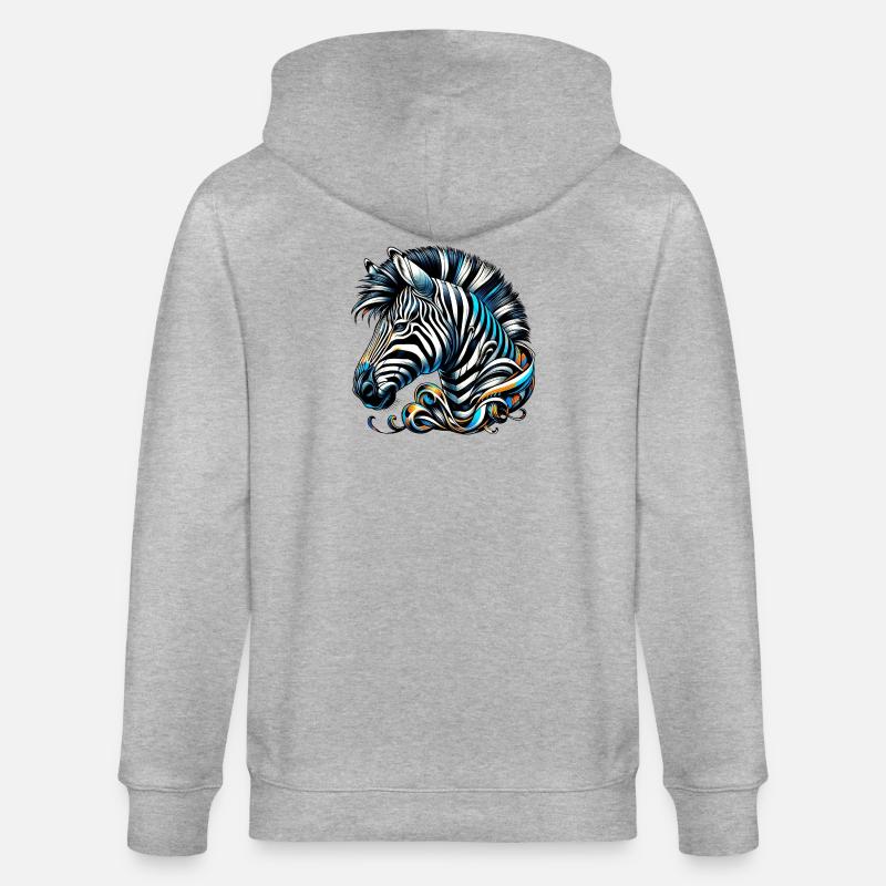 Zèbre - Veste à capuche bio CULTIVATOR Stanley/Stella Unisexe - gris chiné