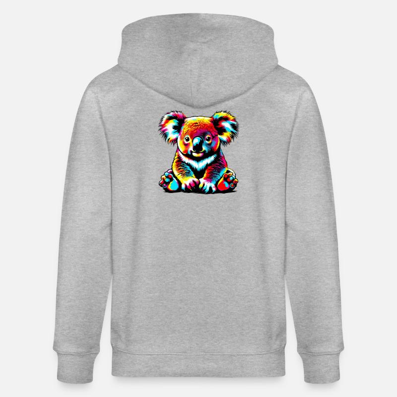 Koala - Veste à capuche bio CULTIVATOR Stanley/Stella Unisexe - gris chiné