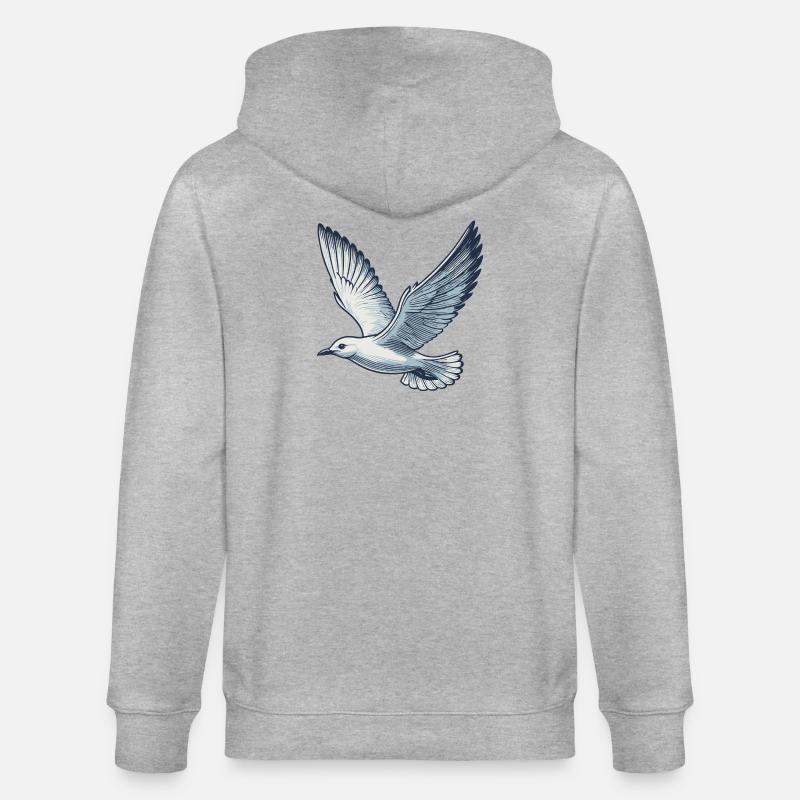 Möwe - Stanley/Stella Unisex Bio-Kapuzenjacke CULTIVATOR  - Grau meliert