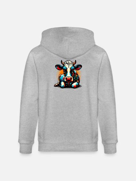 Vache - Veste à capuche bio CULTIVATOR Stanley/Stella Unisexe - gris chiné