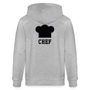 Toque Chef - Cuisine - Cuisinier - Veste à capuche bio CULTIVATOR Stanley/Stella Unisexe - gris chiné - Dos - Luana (180cm)