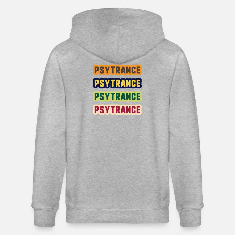Psytrance-Farbstack - Stanley/Stella Unisex Bio-Kapuzenjacke CULTIVATOR  - Grau meliert