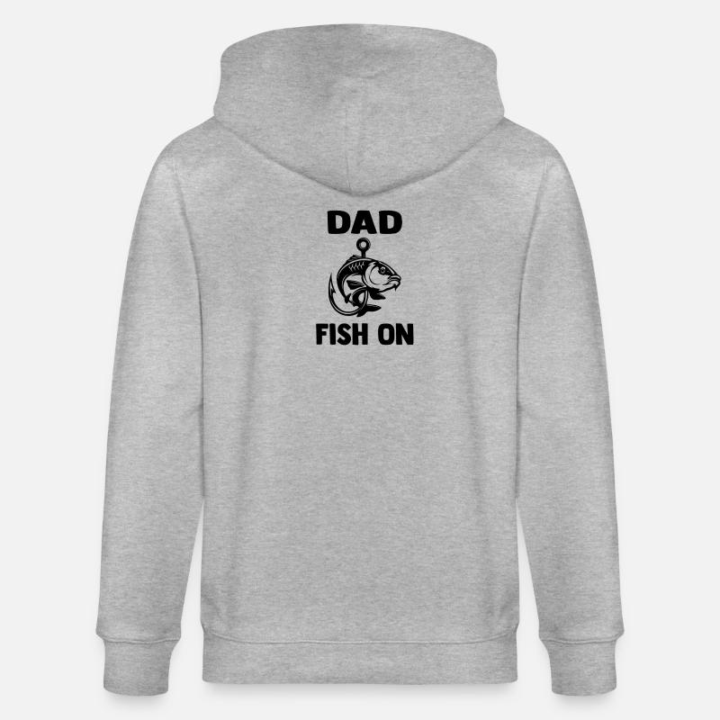 dad_fish_on - Veste à capuche bio CULTIVATOR Stanley/Stella Unisexe - gris chiné