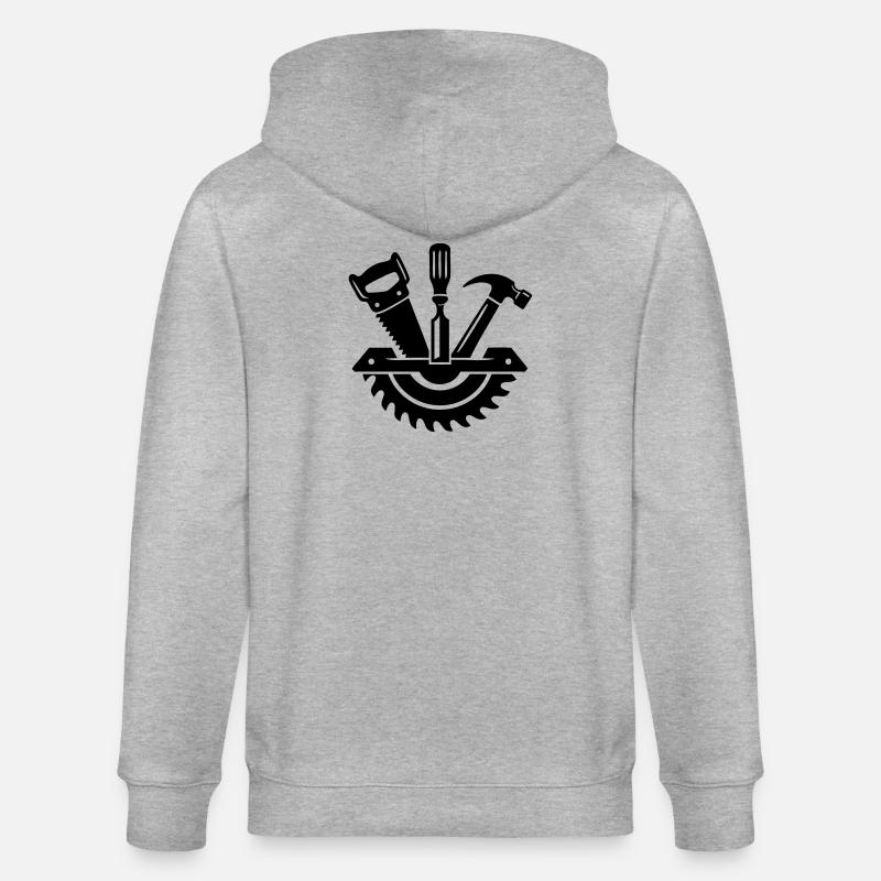 Carpenter Tool – Carpenter Logo - Stanley/Stella CULTIVATOR  Unisex Organic Hooded Jacket - heather grey
