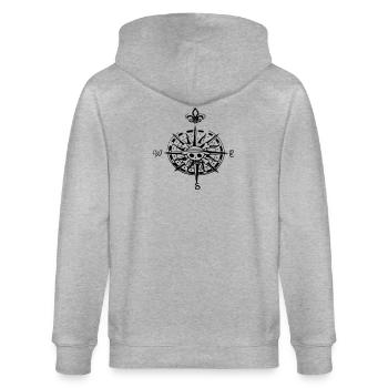 op compas Kompass - Stanley/Stella Unisex Bio-Kapuzenjacke CULTIVATOR  - Grau meliert - Hinten - Luana (180cm)