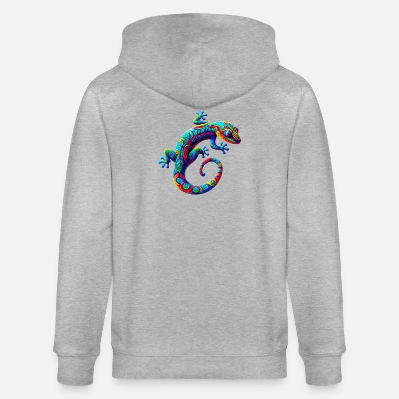 Gecko - Veste à capuche bio CULTIVATOR Stanley/Stella Unisexe - gris chiné