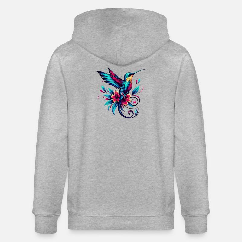 Kolibri - Stanley/Stella Unisex Bio-Kapuzenjacke CULTIVATOR - Grau meliert