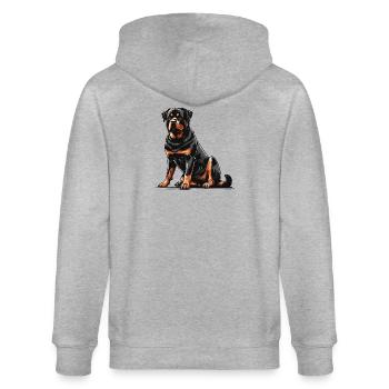 Rottweiler - Veste à capuche bio CULTIVATOR Stanley/Stella Unisexe - gris chiné - Dos - Luana (180cm)