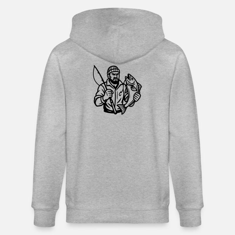 Pêcheur - Veste à capuche bio CULTIVATOR Stanley/Stella Unisexe - gris chiné