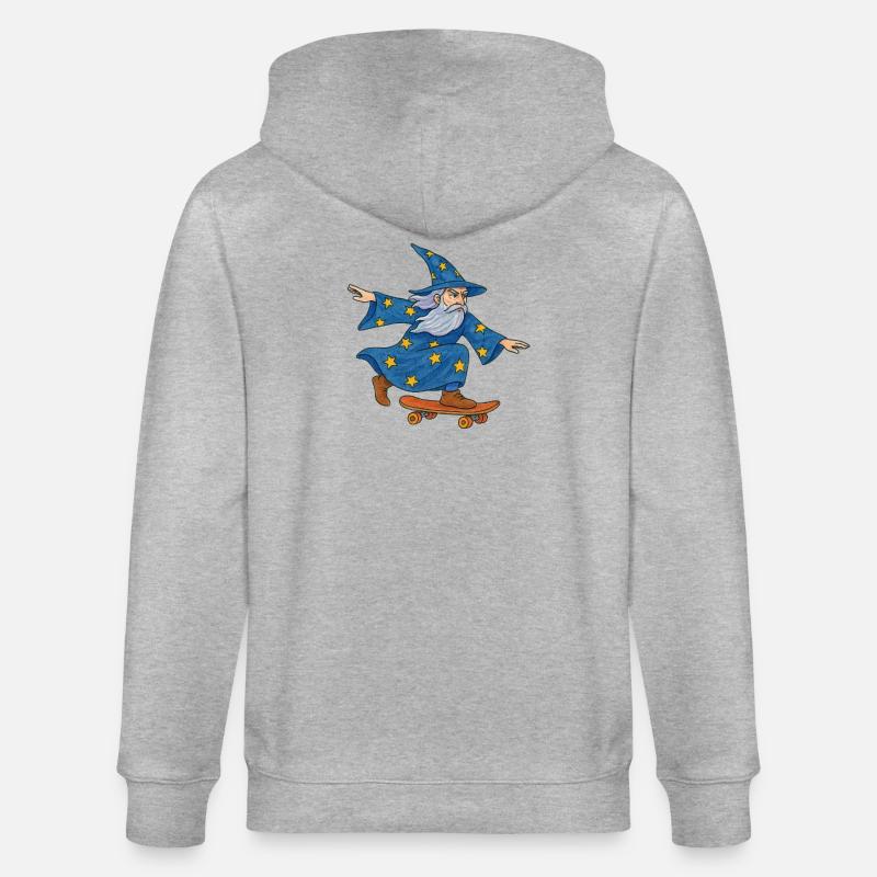 Starry Wizard Skateboard - Veste à capuche bio CULTIVATOR Stanley/Stella Unisexe - gris chiné
