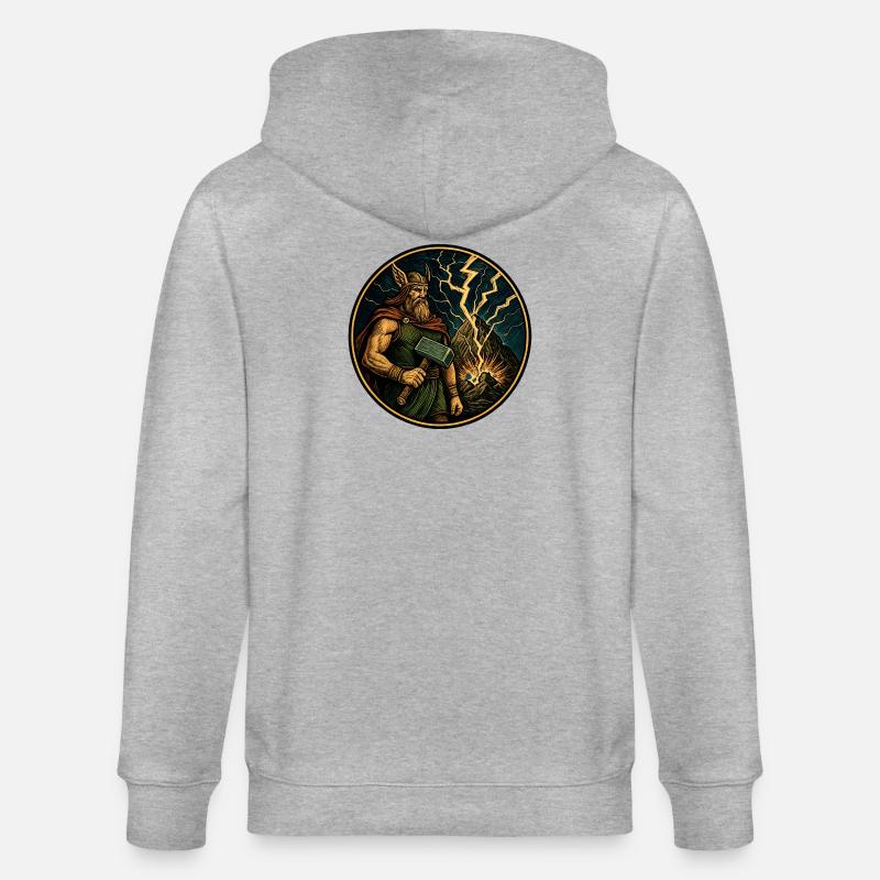 Thor avec un marteau - Veste à capuche bio CULTIVATOR Stanley/Stella Unisexe - gris chiné