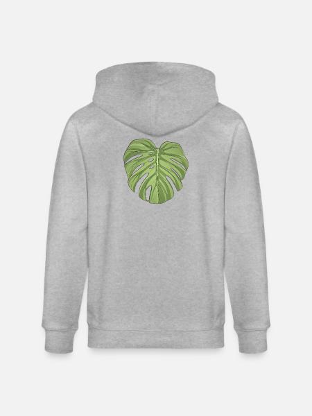 Monstera Leaf Unisex T-Shirt - Veste à capuche bio CULTIVATOR Stanley/Stella Unisexe - gris chiné