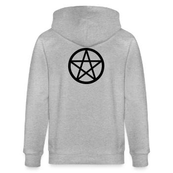 Pentagramm - Stanley/Stella Unisex Bio-Kapuzenjacke CULTIVATOR  - Grau meliert - Hinten - Luana (180cm)
