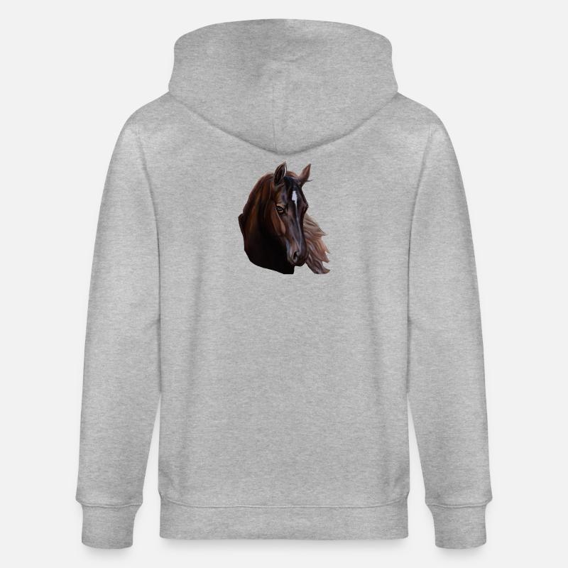 cheval - Veste à capuche bio CULTIVATOR Stanley/Stella Unisexe - gris chiné