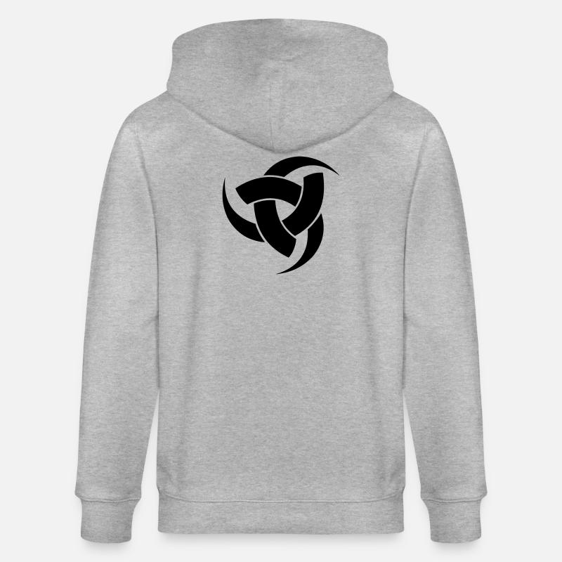 Odins Drei-Hörner-Symbol - Stanley/Stella Unisex Bio-Kapuzenjacke CULTIVATOR  - Grau meliert