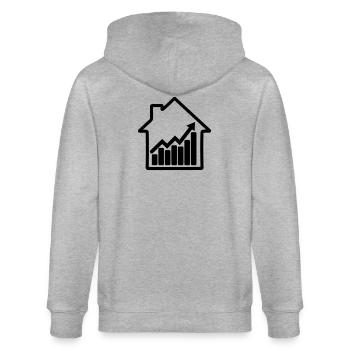 Meilleur graphique de résultats en interne. - Veste à capuche bio CULTIVATOR Stanley/Stella Unisexe - gris chiné - Dos - Luana (180cm)